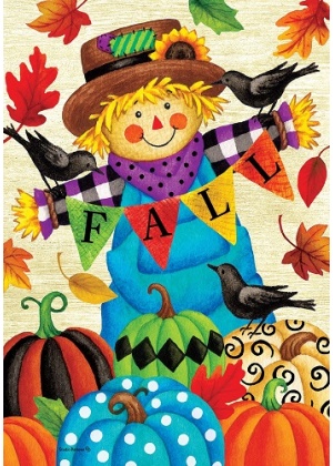 Whimsical Scarecrow Flag | Fall Flags | Two Sided Flag | Cool Flag