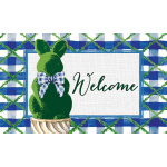 Bunny Topiary Doormat | Decorative Doormat | MatMate | Door Mat