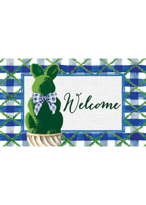 Bunny Topiary Doormat | Decorative Doormat | MatMate | Door Mat