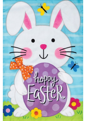 Easter Bunny Flag | Applique Flags | Easter Flags | Garden Flags