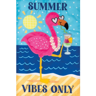 Flamingo Vibes Flag | Applique Flags | Summer Flag | Garden Flag