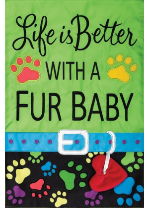 Fur Baby Flag | Applique Flags | Animal Flags | Garden Flags
