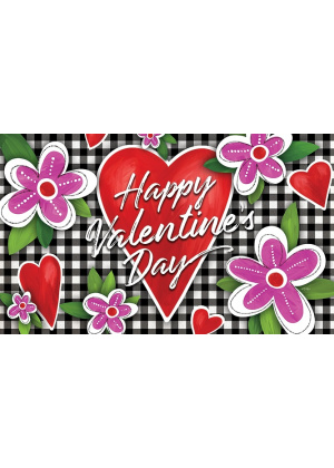 Gingham Valentine Doormat | Decorative Doormats | Door Mats