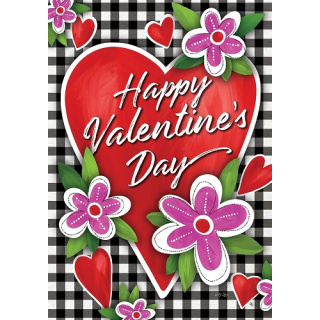 Gingham Valentine Flag | Valentine Flags | Decorative Flags