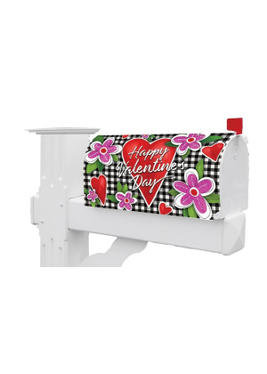 Gingham Valentine Mailbox Cover | Mailbox Covers | MailWraps