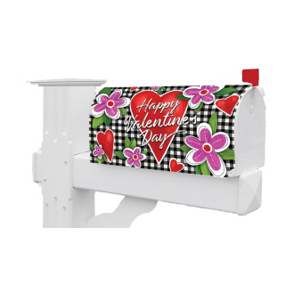 Gingham Valentine Mailbox Cover | Mailbox Covers | MailWraps