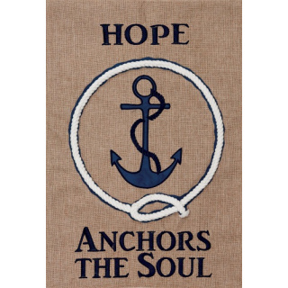 Hope Anchors Burlap Flag | Burlap Flags | Inspirational Flags