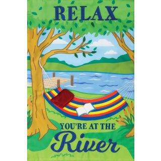 River Hammock Flag | Applique Flags | Summer Flag | Garden Flag