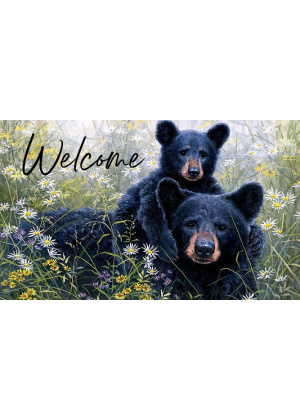 Black Bear Lookout Doormat | Decorative Doormats | MatMates