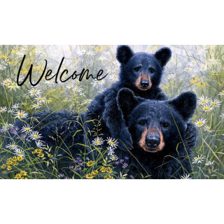 Black Bear Lookout Doormat | Decorative Doormats | MatMates