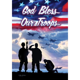 Bless Our Troops Flag | Patriotic Flags | Double Sided Flags