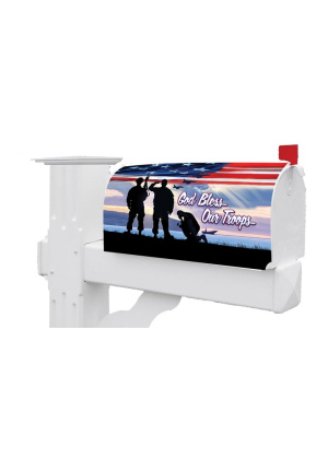 Bless Our Troops Mailbox Cover | Mailbox Covers | Mailbox Wraps