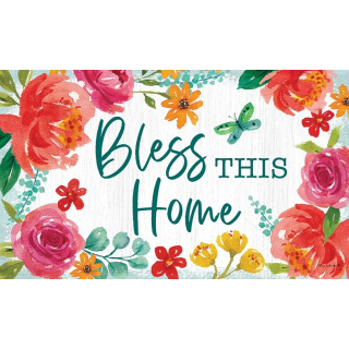 Blessed Floral Doormat | Decorative Doormat | MatMate | Door Mat