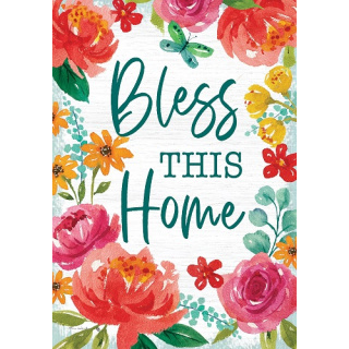 Blessed Floral Flag | Inspirational Flags | Double Sided Flags