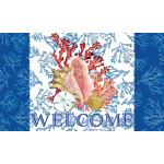 Conch & Coral Doormat | Decorative Doormat | MatMate | Doormat