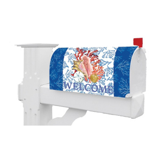 Conch & Coral Mailbox Cover | Mailbox Covers | Mailbox Wraps