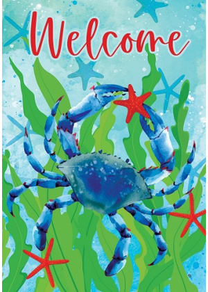 Crab & Starfish Flag | Summer Flags | Two Sided Flags | Cool Flag