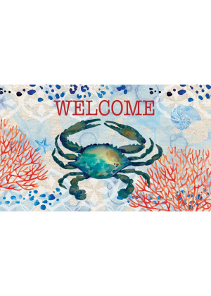 Crab and Coral Doormat | Decorative Doormat | MatMate | Doormat