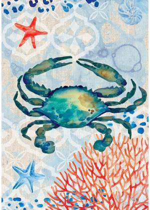 Crab and Coral Flag | Summer Flags | Nautical Flags | Cool Flags