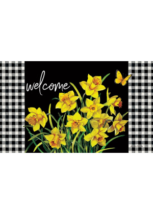 Daffodil Check Doormat | Decorative Doormat | MatMate | Door Mat