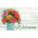 Gerbera Jar Doormat | Decorative Doormats | MatMates | Door Mat