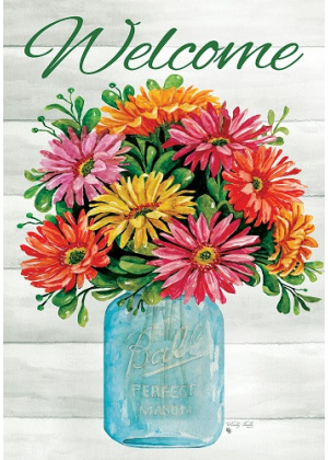 Gerbera Jar Flag | Spring Flags | Welcome Flags | Cool Flags