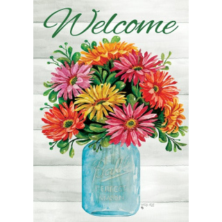 Gerbera Jar Flag | Spring Flags | Welcome Flags | Cool Flags