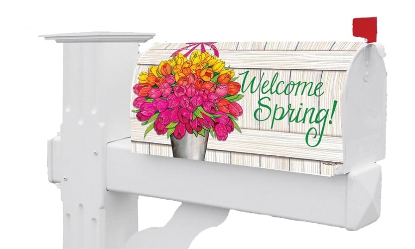Glorious Tulips Mailbox Cover Mailbox Wraps Mailbox Covers
