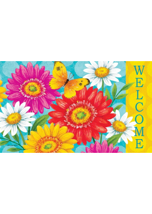Happy Gerberas Doormat | Decorative Doormats | MatMates