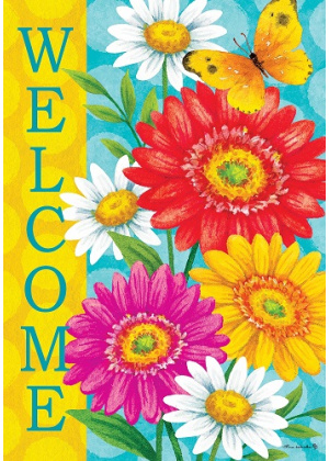 Happy Gerberas Flag | Spring Flags | Welcome Flags | Cool Flags