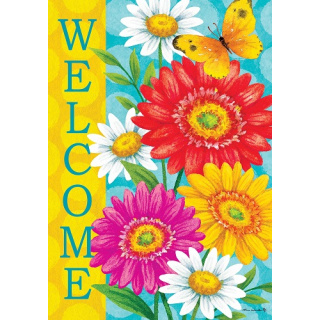 Happy Gerberas Flag | Spring Flags | Welcome Flags | Cool Flags