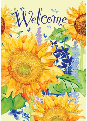 Happy Sunflowers Flag | Spring Flags | Welcome Flags | Cool Flag