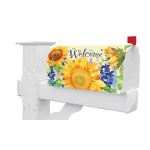 Happy Sunflowers Mailbox Cover | Mailbox Wraps | Mailbox Covers