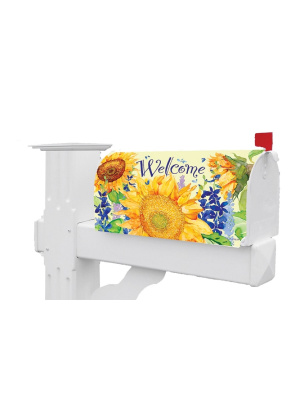 Happy Sunflowers Mailbox Cover | Mailbox Wraps | Mailbox Covers