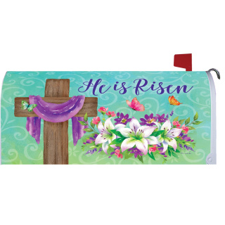 He is Risen Cross Mailbox Cover | Mailbox Covers | Mailbox Wraps