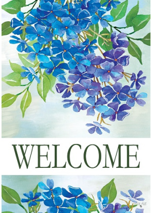 Hydrangeas Welcome Flag | Spring Flags | Welcome Flags