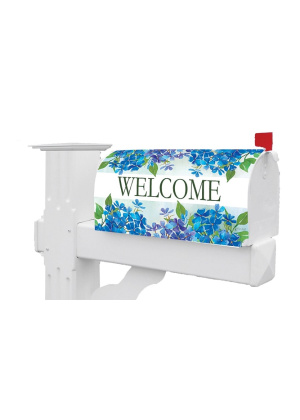 Hydrangeas Welcome Mailbox Cover | Mailbox Wraps