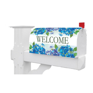 Hydrangeas Welcome Mailbox Cover | Mailbox Wraps