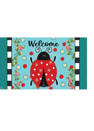Ladybug Check Doormat | Decorative Doormats | MatMates