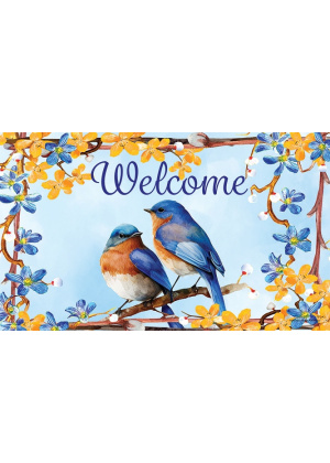 Lovely Bluebirds Doormat | Decorative Doormats | MatMates