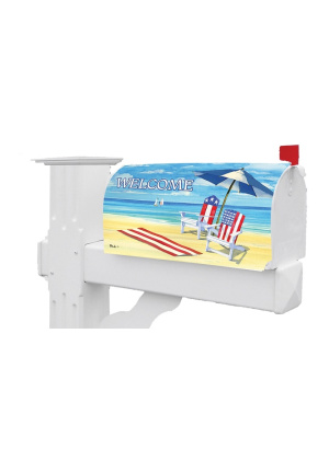 Patriotic Beach Mailbox Cover | Mailbox Covers | Mailbox Wraps