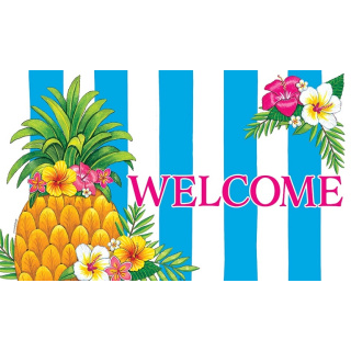 Pineapple Stripes Doormat | Decorative Doormats | MatMates