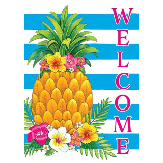 Pineapple Stripes Flag | Summer Flags | Welcome Flag | Cool Flag