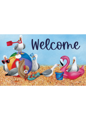 Silly Sea Gulls Doormat | Decorative Doormat | MatMate | Doormat