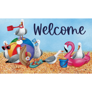 Silly Sea Gulls Doormat | Decorative Doormat | MatMate | Doormat