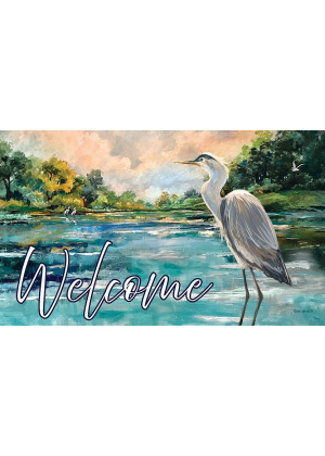 Stately Heron Doormat | Decorative Doormats | MatMate | Doormat