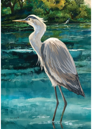 Stately Heron Flag | Summer Flags | Nautical Flags | Bird Flags