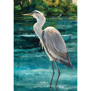 Stately Heron Flag | Summer Flags | Nautical Flags | Bird Flags