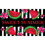 Watermelon Stripes Doormat | Decorative Doormats | MatMates