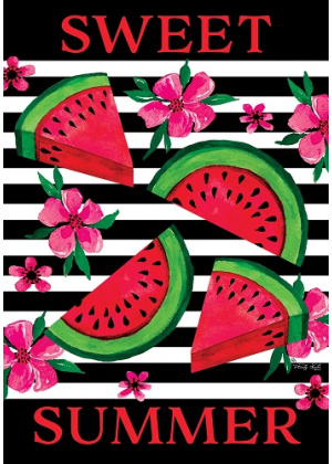 Watermelon Stripes Flag | Summer Flags | Double Sided Flags
